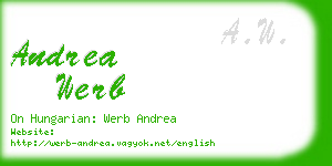 andrea werb business card